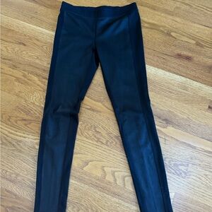 Express size S faux leather stripe leggings,